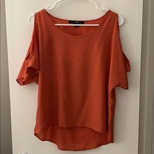 Forever 21 cold shoulder burnt orange top